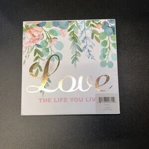 NWT Love The Life You Live Flower Floral Wood Home Decor Sign Wall